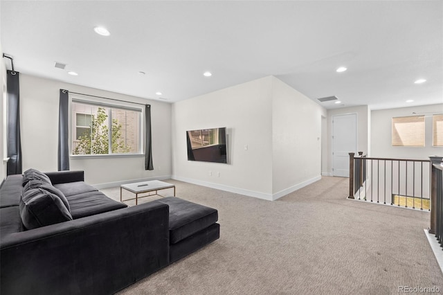 view of carpeted living room