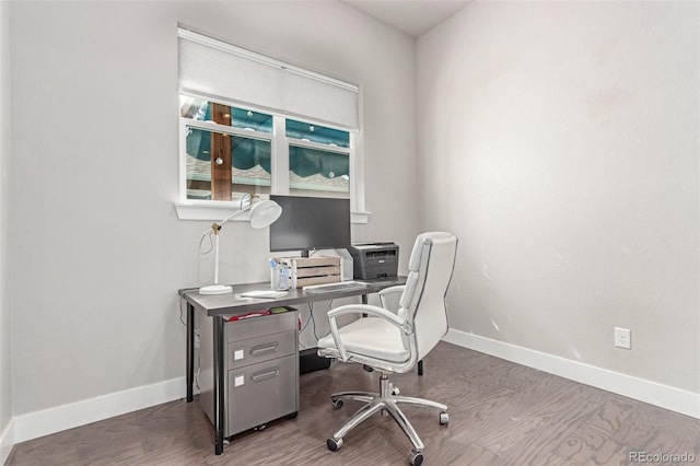 5834 Beeler Ct, Denver, CO 80238 - office with wood finished floors