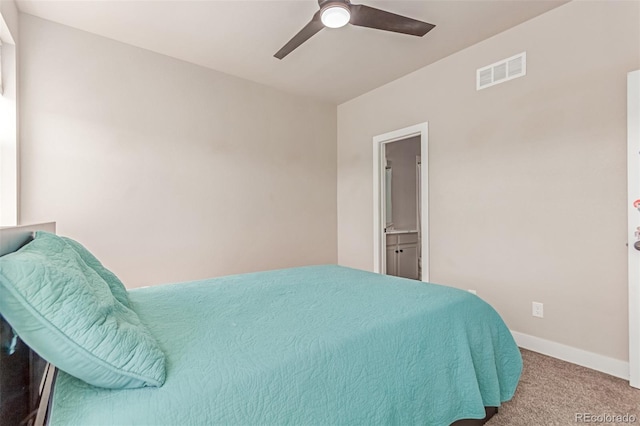 5834 Beeler Ct, Denver, CO 80238 - bedroom featuring carpet flooring, ensuite bath, and a ceiling fan