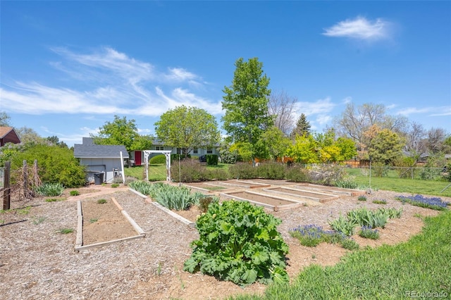 1322 Wicklow St, Boulder, CO 80303 - view of yard featuring a garden and fence