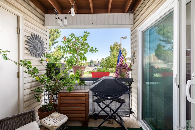 balcony featuring grilling area