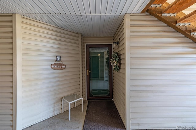 view of doorway to property