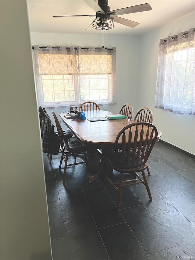4307 Valli Vista Rd, Colorado Springs, CO 80915 - dining area with healthy amount of natural light and ceiling fan