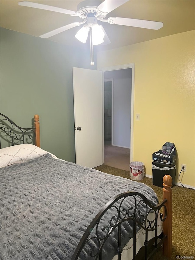 4307 Valli Vista Rd, Colorado Springs, CO 80915 - bedroom with carpet floors and ceiling fan