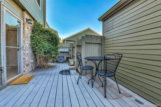 view of wooden deck