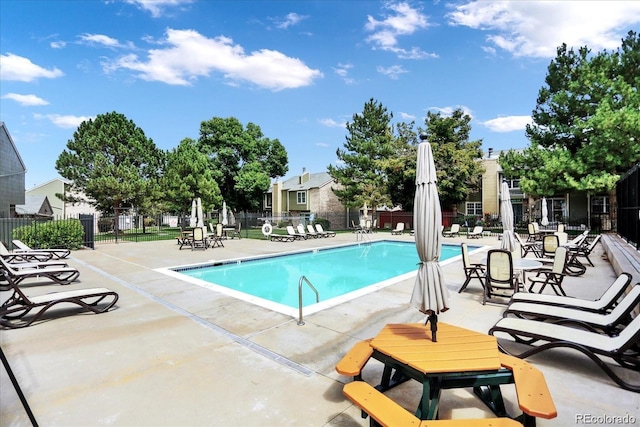 view of pool with a patio