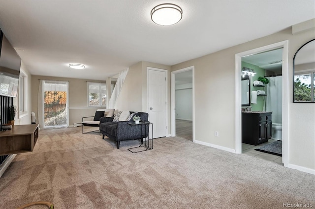 view of carpeted living room