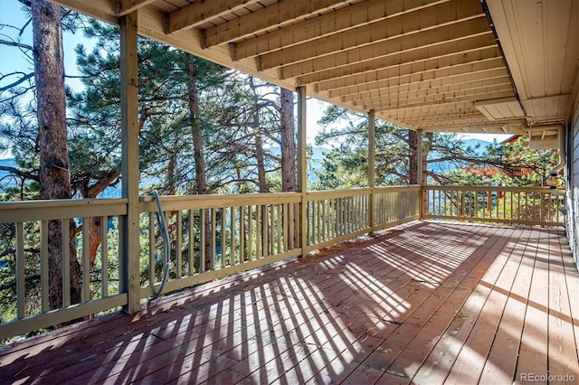 view of wooden terrace