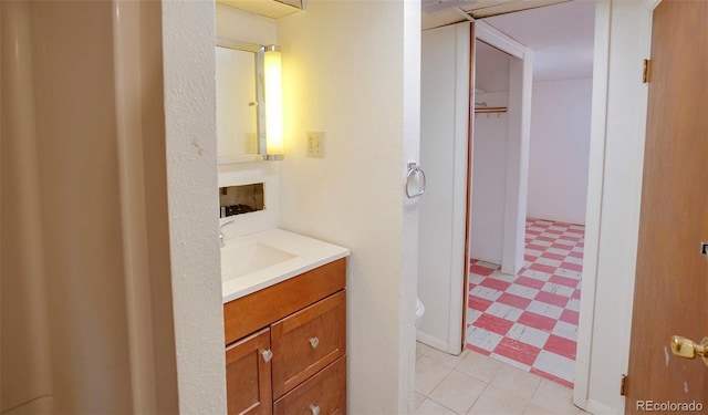 bathroom featuring vanity and tile patterned floors