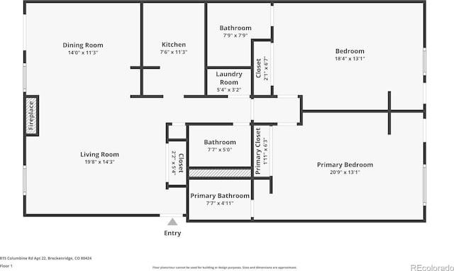 815 Columbine Rd Unit 22, Breckenridge, CO 80424 - view of property floor plan