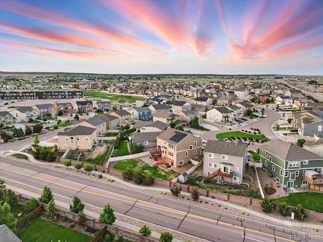 8308 Needle Drop Ct, Colorado Springs, CO 80908 - aerial view at dusk of a residential view