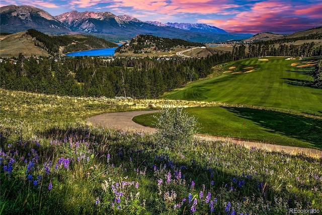 property view of mountains with a water view