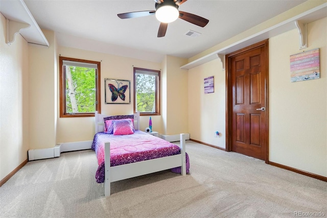 2122 Cramner Ct, Evergreen, CO 80439 - bedroom featuring carpet floors, baseboards, and ceiling fan