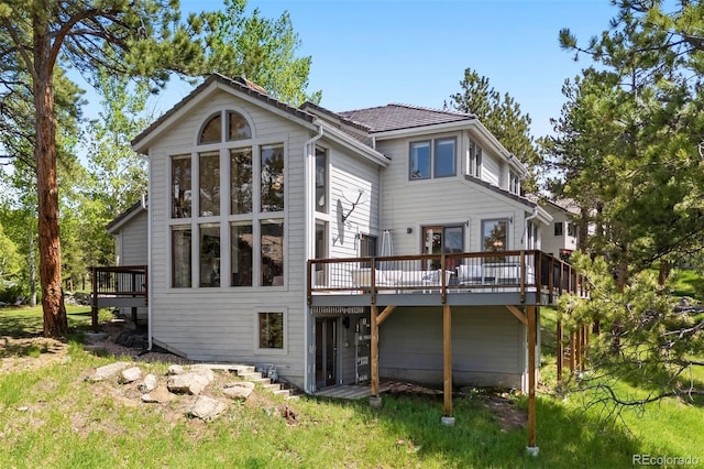 2122 Cramner Ct, Evergreen, CO 80439 - back of property featuring a deck