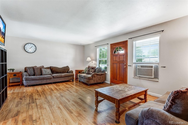 9040 Raleigh St, Westminster, CO 80031 - living room featuring cooling unit and light wood-style floors