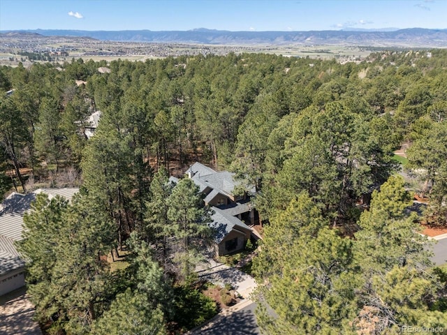 aerial overview of property's location featuring a forest