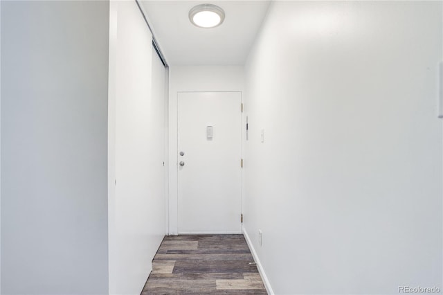 hallway featuring wood finished floors