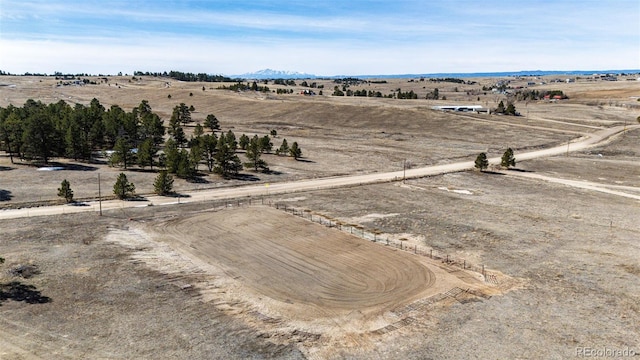 drone / aerial view featuring a rural view