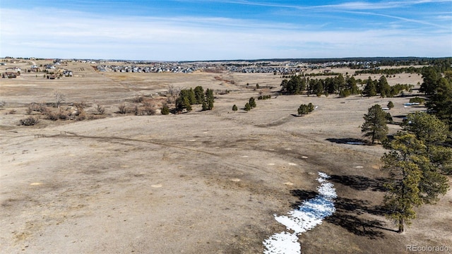 bird's eye view featuring a rural view