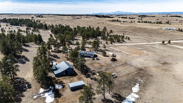 bird's eye view featuring a rural view