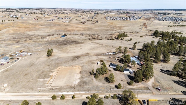 bird's eye view featuring a desert view