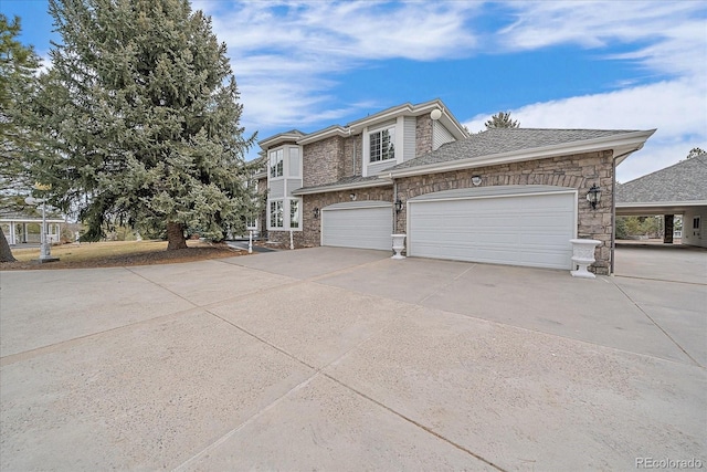 view of front of house featuring a garage