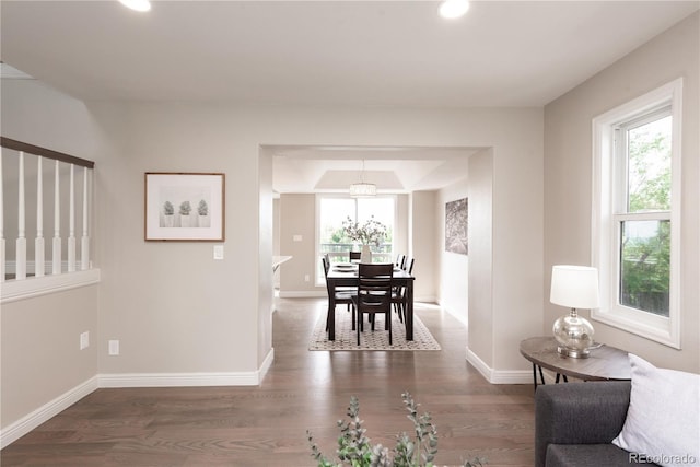 1772 Eisenhower, Louisville, CO 80027 - dining room with dark wood-style floors, baseboards, and recessed lighting