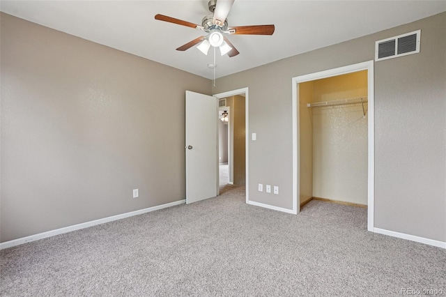 7667 W Brook Dr, Littleton, CO 80128 - unfurnished bedroom with carpet floors, a closet, and ceiling fan