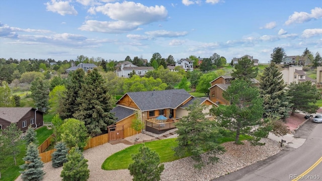 aerial perspective of suburban area