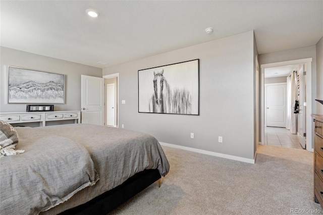 view of carpeted bedroom