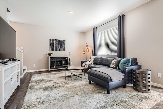 4781 Rosette St, Castle Rock, CO 80104 - living area with wood finished floors and baseboards