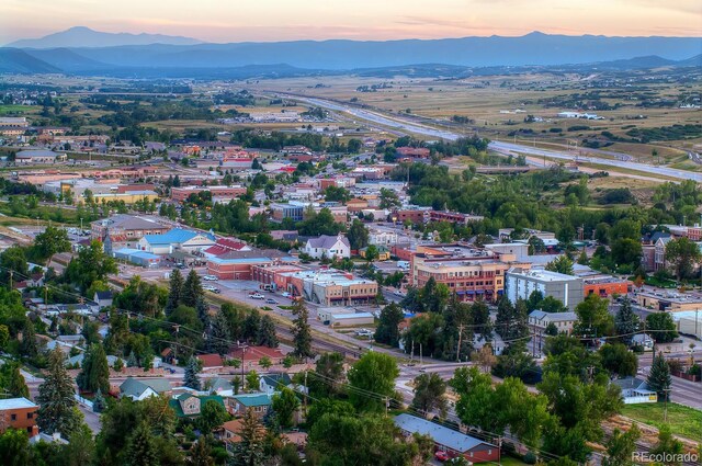 4781 Rosette St, Castle Rock, CO 80104 - aerial view at dusk of a mountain view