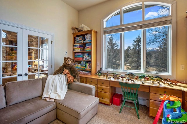725 Sun Valley Dr, Woodland Park, CO 80863 - office featuring light colored carpet and baseboard heating