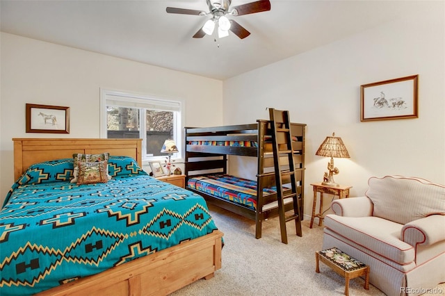 725 Sun Valley Dr, Woodland Park, CO 80863 - carpeted bedroom featuring ceiling fan