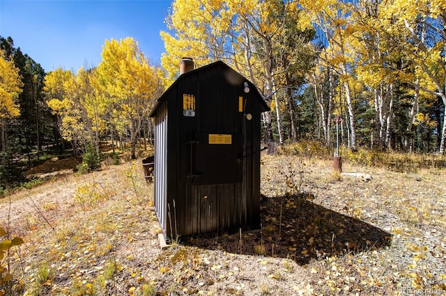 view of shed