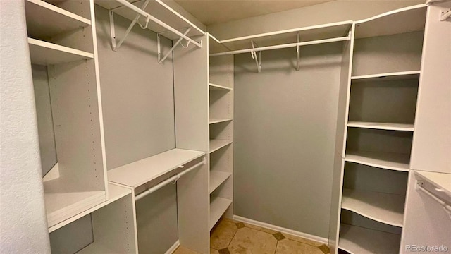 view of walk in closet