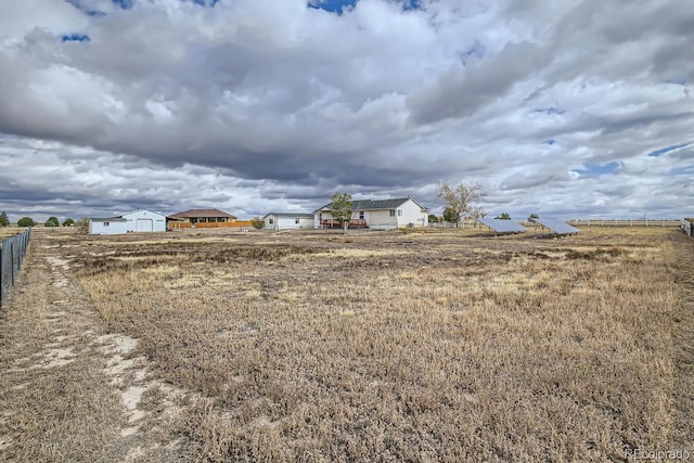 view of yard featuring a rural view