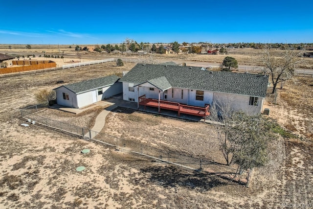 drone / aerial view featuring a rural view