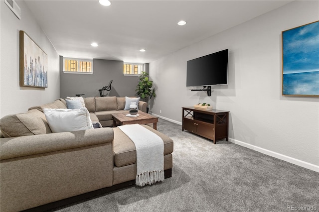 4425 Irving St, Denver, CO 80211 - carpeted living area featuring recessed lighting and baseboards