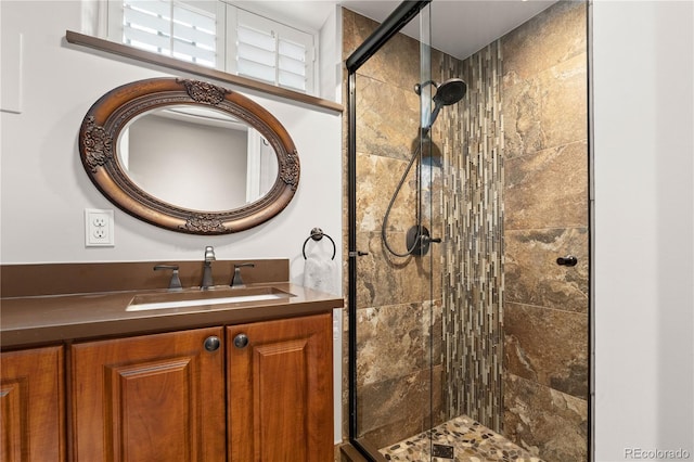 4425 Irving St, Denver, CO 80211 - bathroom featuring a stall shower and vanity