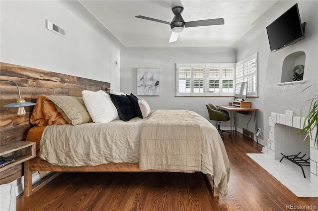4425 Irving St, Denver, CO 80211 - bedroom featuring wood finished floors and a ceiling fan