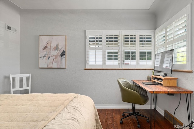 4425 Irving St, Denver, CO 80211 - bedroom with wood finished floors, baseboards, and an office area