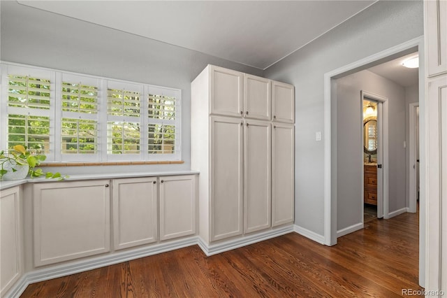 4425 Irving St, Denver, CO 80211 - mudroom with dark wood finished floors and baseboards