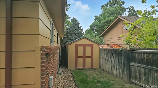 13624 Omega Cir, Lone Tree, CO 80124 - view of shed featuring a fenced backyard