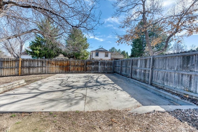 view of patio with a fenced backyard