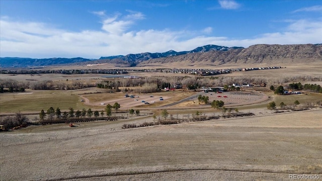 property view of mountains featuring a rural view