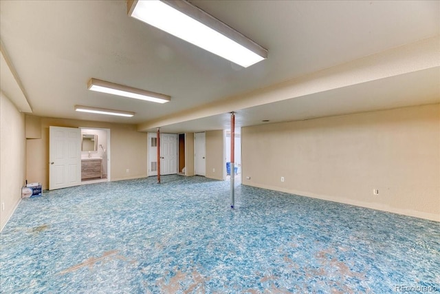 7118 W Elmhurst Ave, Littleton, CO 80128 - finished below grade area with carpet flooring and baseboards