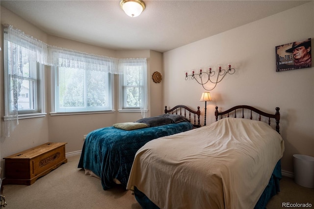 bedroom with carpet floors