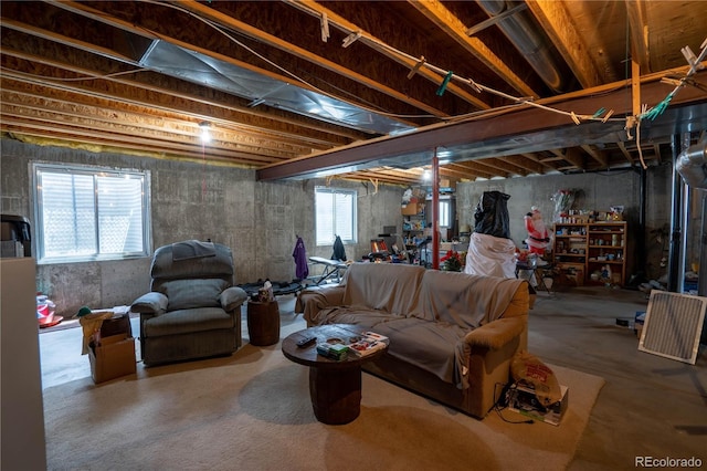 view of basement