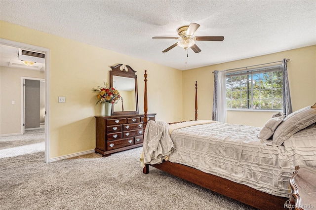 7655 S Ogden Way, Centennial, CO 80122 - carpeted bedroom with a textured ceiling, a ceiling fan, and baseboards